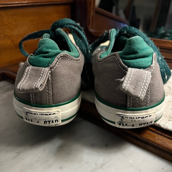 CONVERSE All Star Chuck Taylor Dual Collar Casual Sneakers Grey‎ Green Mens Sz 9 - Picture 5 of 7